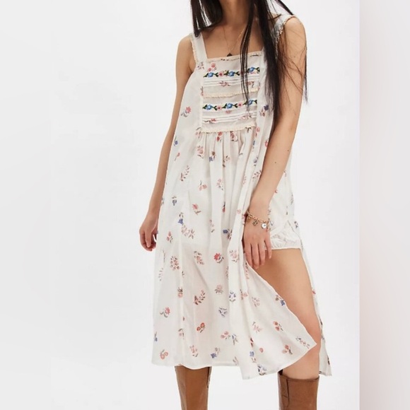 #167 NWT Free People The Way Back Maxi Top in Ivory - Picture 1 of 5